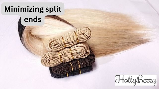 Minimizing split ends on real hair extensions