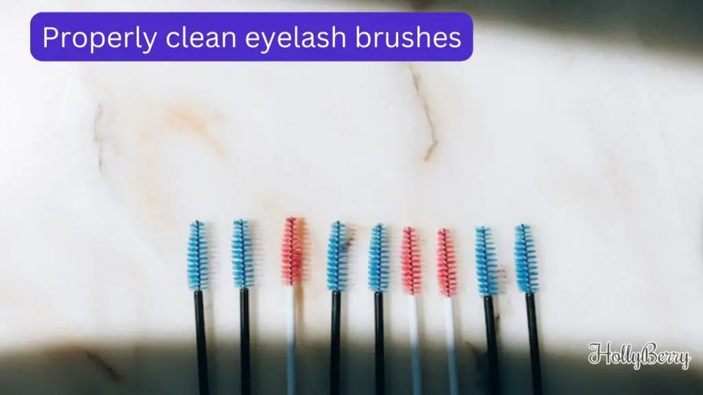 properly clean eyelash brushes